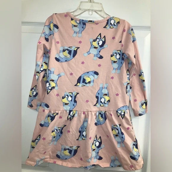 Bluey Baby Pink Peplum Flared Long Sleeve, Bluey Size: 5T girls, EUC - Picture 7 of 7